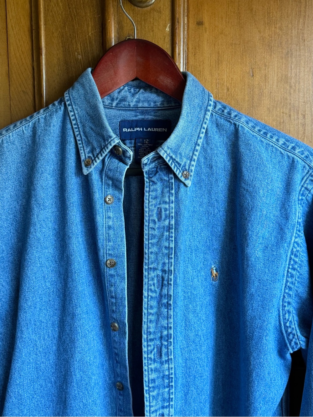 Ralph Lauren Light Blue Denim Button-Down Shirt